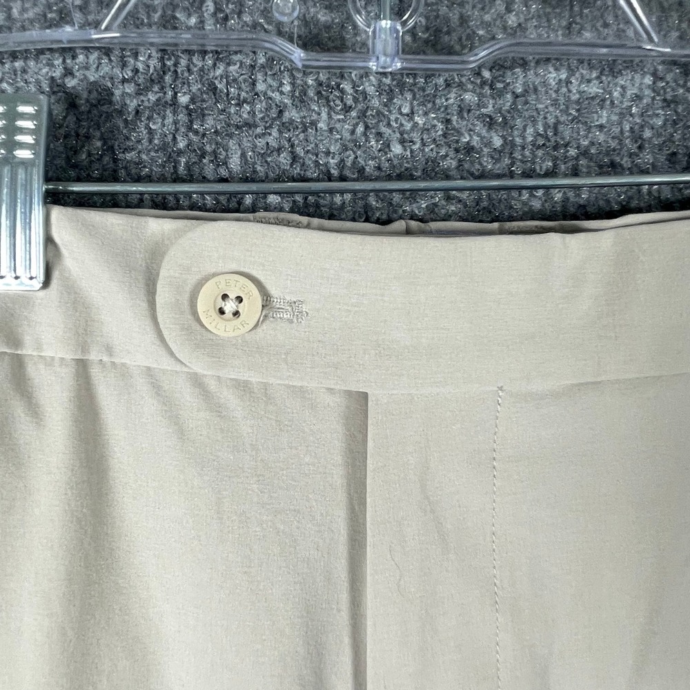 Peter Millar Pants Mens 38x32 Beige Crown Performance Trousers Golf Luxury Light - Picture 10 of 16